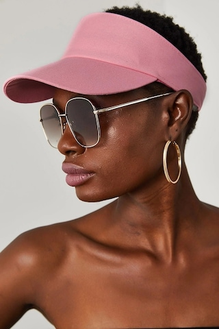 Shopiolog Unisex Uv Koruyucu Vizör Kasket Siperlik Tenis Şapka - Pembe