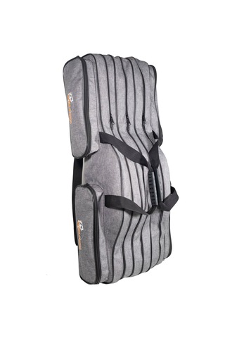 Wolfish 3 Gözlü 140 Cm Olta Çantası Gri 4 Cepli