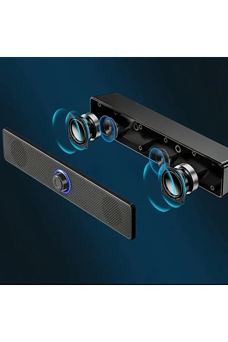 Willowhaven Siyah Usb Güçlü Masaüstü Hoparlör Çift Hoparlörlü Stereo Ses Pc Ve Müzik Çalar İçin