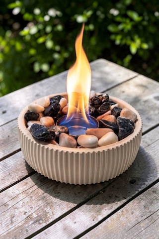 Technow Gbd Taş Döküm Dumansız Masa Şömine Ateş Çukuru 500ml Bioethanol+hazne