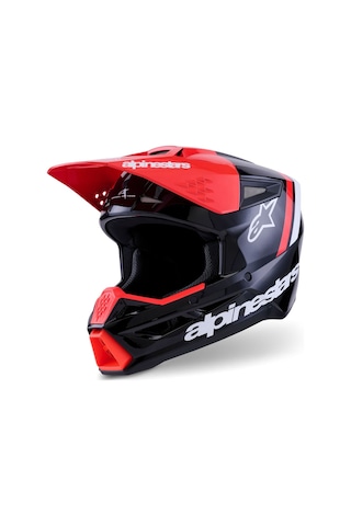 Alpinestars Sm3 Radium Off-Road Cross Kaskı Beyaz - Kırmızı - Siyah