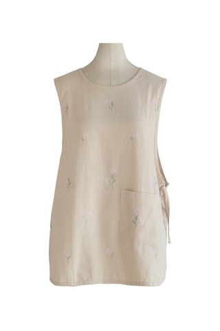 Dianziye Kumaş Çocuk Ve Anne-baba Desenli Gömlek Desenli Ev Ve Atölye Kullanıma Uygun Kısa Tip Fonksiyonel Apron Kahverengi, S Beden 110-150 Cm Khaki