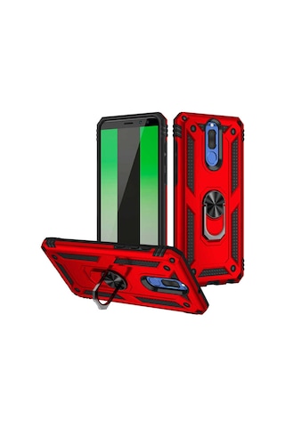 Huawei Mate 10 Lite Kılıf Zore Vega Kapak Kırmızı