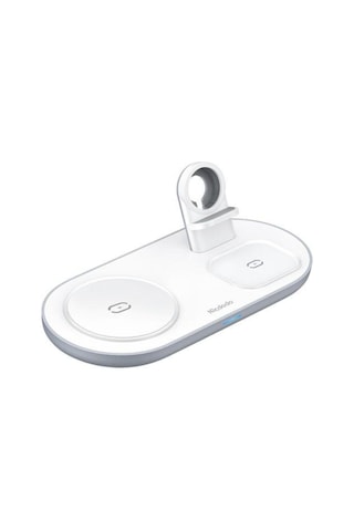 3ın1 Apple Uyumlu iPhone  Watch  Magsafe Kablosuz Şarj Cihazı Beyaz Ch-7060