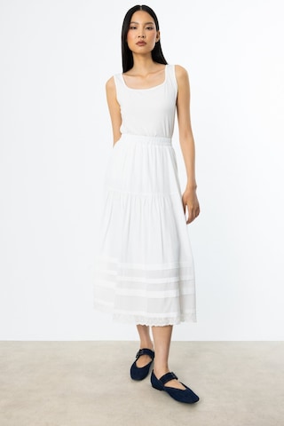 On Minimalist Kolsuz Kadın Bluz - Crop Kesim - Günlük Ekru