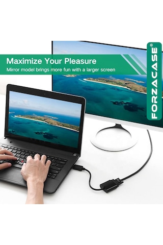 Forzacase Displayport Dp To Vga Adaptör Çevirici Dp Erkek - Vga Dişi Görüntü Aktarıcı - Fc1202