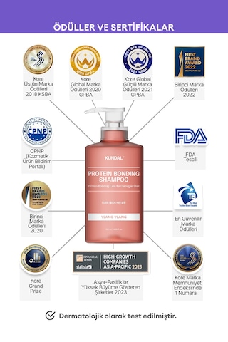 Yoğun Onarıcı Ve Isı Koruyucu Bakım Şampuanı Kundal Protein Bonding Shampoo 500ml Ylang Ylang Tüm Saçlar