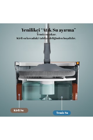 Altron 4 Mop'lu Temiz Su Ile Kirli Su Ile Ayıran Otomatik Temizli