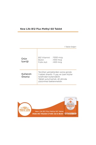 Newlife B12 Plus 60 Tablet