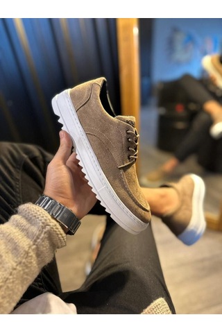 Ay Mood Jy-t12 Velaro Bağcıklı Süet Erkek Günlük Spor Klasik Ayakkabı Sbt - Camel