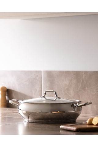 Madame Coco Vera Kısa Tencere - Çelik - 28 Cm Çok Renkli