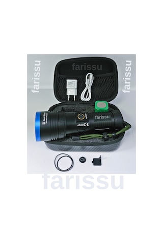Gs-14000 40w Avcı El Feneri 4000 Lümen, 12800 Mah Li-ion Şarjlı, Su Geçirmez, Taşıma Çantalı Kamp Ve Balıkçı Feneri Siyah
