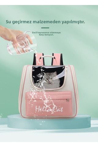 Açık Tasarımlı Seyahat Kedisi Sırt Çantası-d Mavi