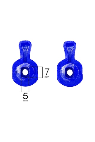 Mavi Plastik Mini Küresel Vana Başlığı Kollektör Kolu Ara Musluk Kelebek Başı -10 Adet