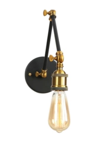 Riolight Retro Üç Mafsallı Metal Aplik Siyah