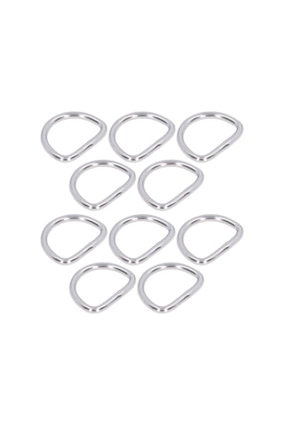 Vkemall Deniz Ve Endüstriyel Donanım 316 Paslanmaz Çelik D-ring 4mm - 30x22mm Yüksek Pürüzsüz, Kırılmaz, 10 Adet Paket