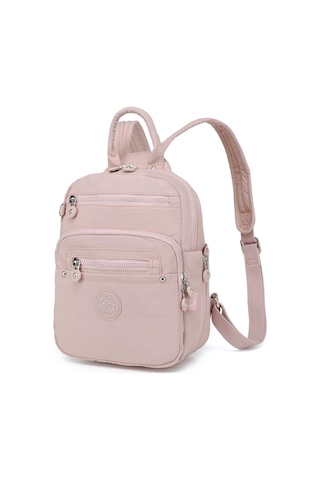 Smart Bags Küçük Boy Krinkıl Kumaş Kadın Sırt Çantası 3386 Kum
