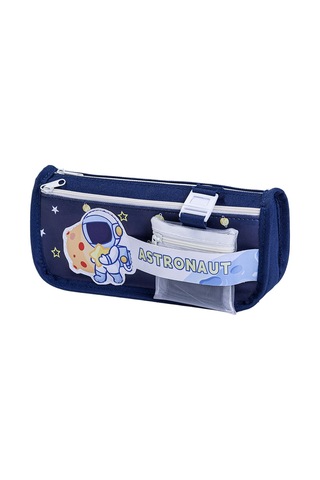 Aurora Mavi Astronot Büyük Kapasiteli Kalemçantasıöğrenci Sevimli Kır Tasiye Çantası Mavi