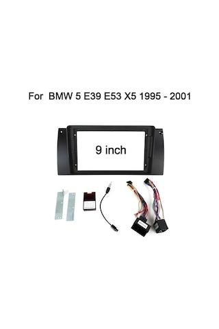 Bmw E39 Uyumlu 9 İnç Multimedya Çerçevesi Ve Soket