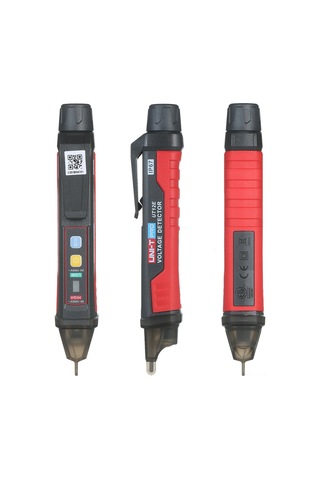 Dofolink Unı-t Ut12e Akıllı Voltaj Tespit Cihazı - 24v-1000v Ac, Akışkan/neutral Tespiti, Sesli/ışık Alarmı, Titreşim Modu, Fener, Ip67, Pil Yok Siyah