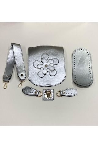 Karantuhafiye El Çantası Örgü Seti / Çanta Örgü Seti Silver Silver Çok Renkli