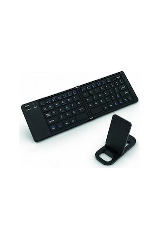 Hepsi Katlanabilir Bluetooth Klavye 3 Cihaz Bağlantılı Kablosuz Taşınabilir Klavye Najmaddin