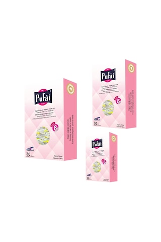 Pufai Katran Süzen Pembe Filtreli Ağızlık 8 MM 30'lu x 3 Paket