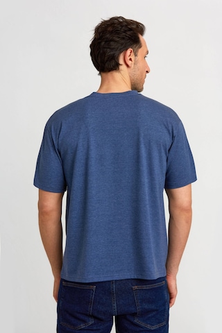 Bisse Basic Oversize İndigo Melaj Erkek T-shirt Ts2410n24199 D103 İndigo Melanj