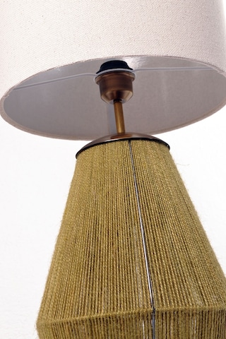 Buldan Bezi Başlıklı El Yapımı Yeşil Jüt Abajur Yeşil