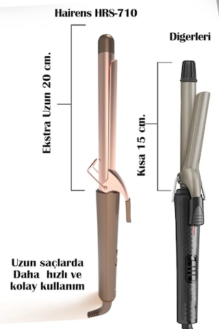 Hairens Hrs-710 Seramik Uzun Saç Maşası 19 Mm.