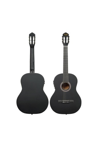 Midex Mgx-200mbk-eq Ekolayzerli Profesyonel Elektro Klasik Gitar Seti Mat Siyah 4/4 Üst Segment