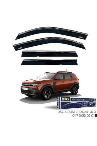 Dacia Duster 2024-2025 Uyumlu Kromlu Cam Rüzgarlığı 4'lü Mugen Uyumlu