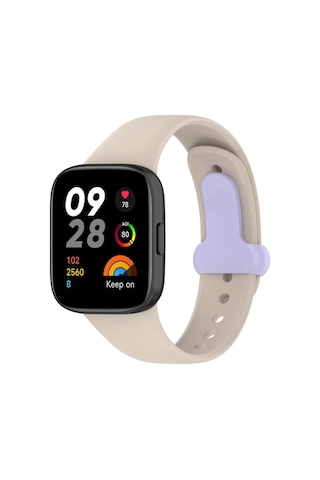 Newface Xiaomi Redmi Watch 3 Origin Silikon Kordon Glblseme - 32 - Bej