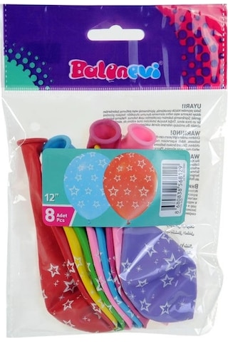 Yıldız Baskılı 8'li Balon