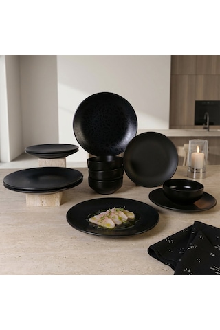 Güral Enternasyonel Black Matt 12 Parça 4 Kişilik Yemek Takımı 141 4858621