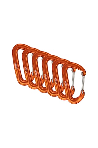 Geeksen 6 Adet Turuncu 7075 Aluminyum 12kn Yardımcı Kilitli Olmayan Montaj Kanca - Kamp, Bisiklet, Çadır İçin Dayanıklı Ve Kolay Kullanım Çok Renkli