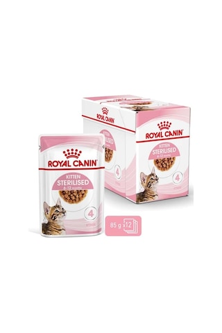 Kitten Sterilised Gravy Yavru Kedi Konservesi, 12x85 G