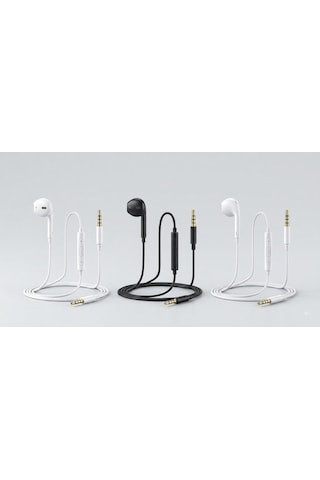 Stereo Kablolu Kulak İçi Kulaklık 3 Adet - 3.5mm Jaklı Telefon Ve Bilgisayar Kulaklığı Seti Diğer