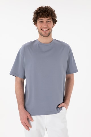 U.S. Polo Assn. Erkek Comfort Fit Bisiklet Yaka Mavi Merserize Basic Tişört 50313089-VR036