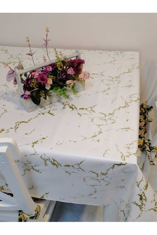 Elyaflı Pvc Muşamba - Desenli Silinebilir Masa Örtüsü 02mrl190b Renkli