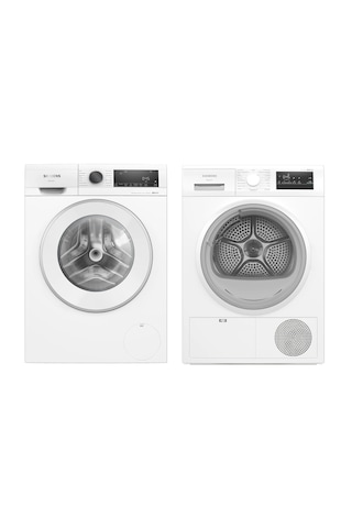 Sıemens WT00H200TR 8 KG Kurutma Makinesi + WG42A1X2TR 9 KG Çamaşır Makinesi Beyaz Eşya Seti