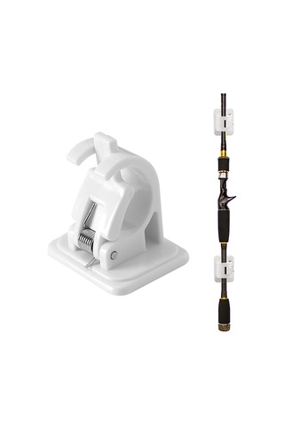 Neevoyu 10 Adet Abs Malzeme Sahte Zımbırtı Kilitli Olta Tutucu, Beyaz Renk, 4.5x3.3x4.2 Cm Ölçüleri