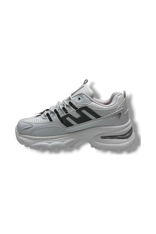 Marco Jamper 2286-26 Anorak Deri Anatomik Kadın Sneaker Beyaz Gümüş Beyaz