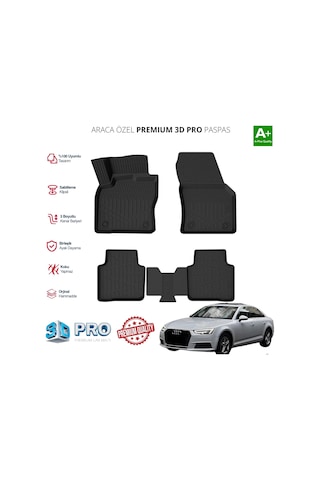 Audi A6 Araca Özel 3d Paspas 2016 2017 2018 2019 2020 2021