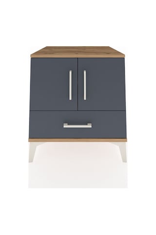 Kronos Komodin 2 Raflı Tek Çekmeceli 2 Kapaklı 60x59x64 Çam-a... Çam