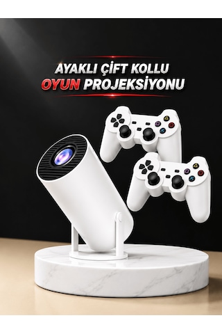 Projeksiyon Cihazı Video Oyun Konsolu Projektör Taşınabilir Ayaklı Çift Kollu 4k Çözünürlüklü 37275168