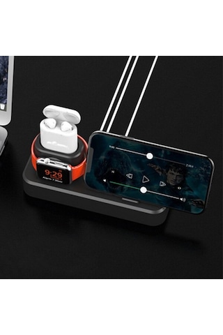 3In1 Apple Uyumlu iPhone+Iwatch+Ipods Silikon Şarj Standı Telefon Tutucu (502868842)