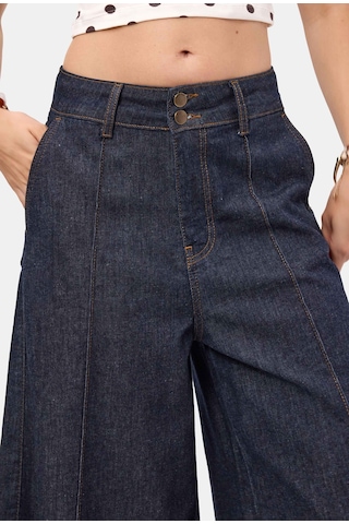 Itsbasic Kadın İndigo Selvedge 7w6-50 Maxi Denim Bermuda Jort