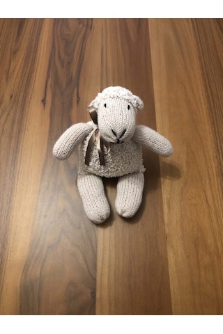 Kozababy Handmade El Örgüsü Bebek Hediye Seti - Amigurumi Uyku Arkadaşı Ve Krem Bebek Yeleği Takımı Özel Kutulu Beyaz - Pembe