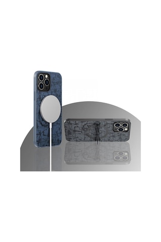 Rock Space Apple Uyumlu iPhone 13 Pro Kılıf Moca Serisi Magsafe Standlı - Mavi Mavi